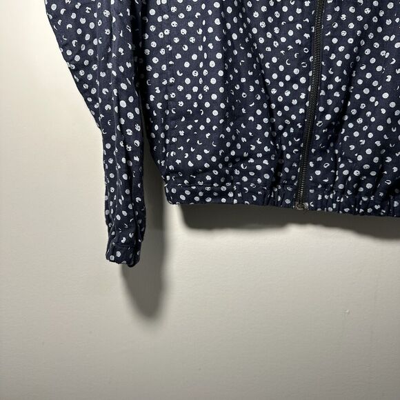 Daniele Alessandrini Navy Speckled Linen Zip Up Jacket Women’s Medium M - Picture 3 of 6